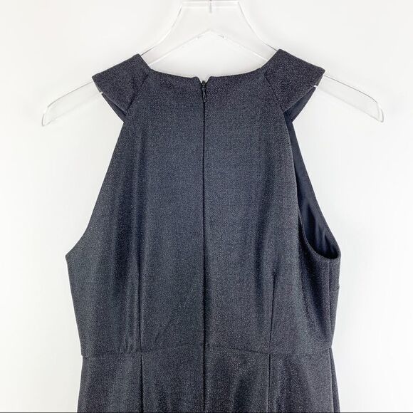 TOPSHOP Black Tinsel Sparkly Wrap Dress LBD - Picture 5 of 16